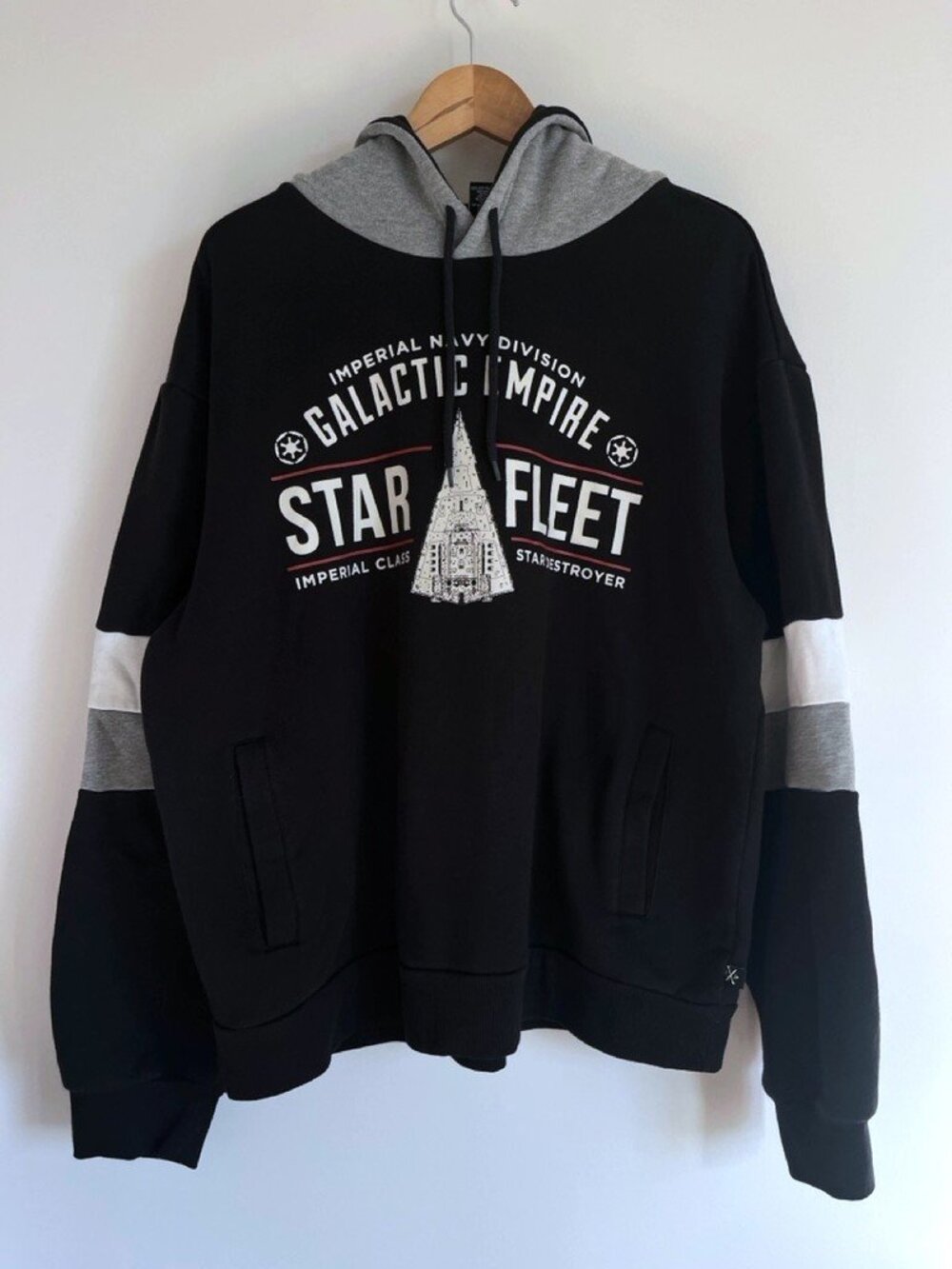 Star Wars Imperial Navy Star Destroyer Hoodie Black Gray L Streetwear